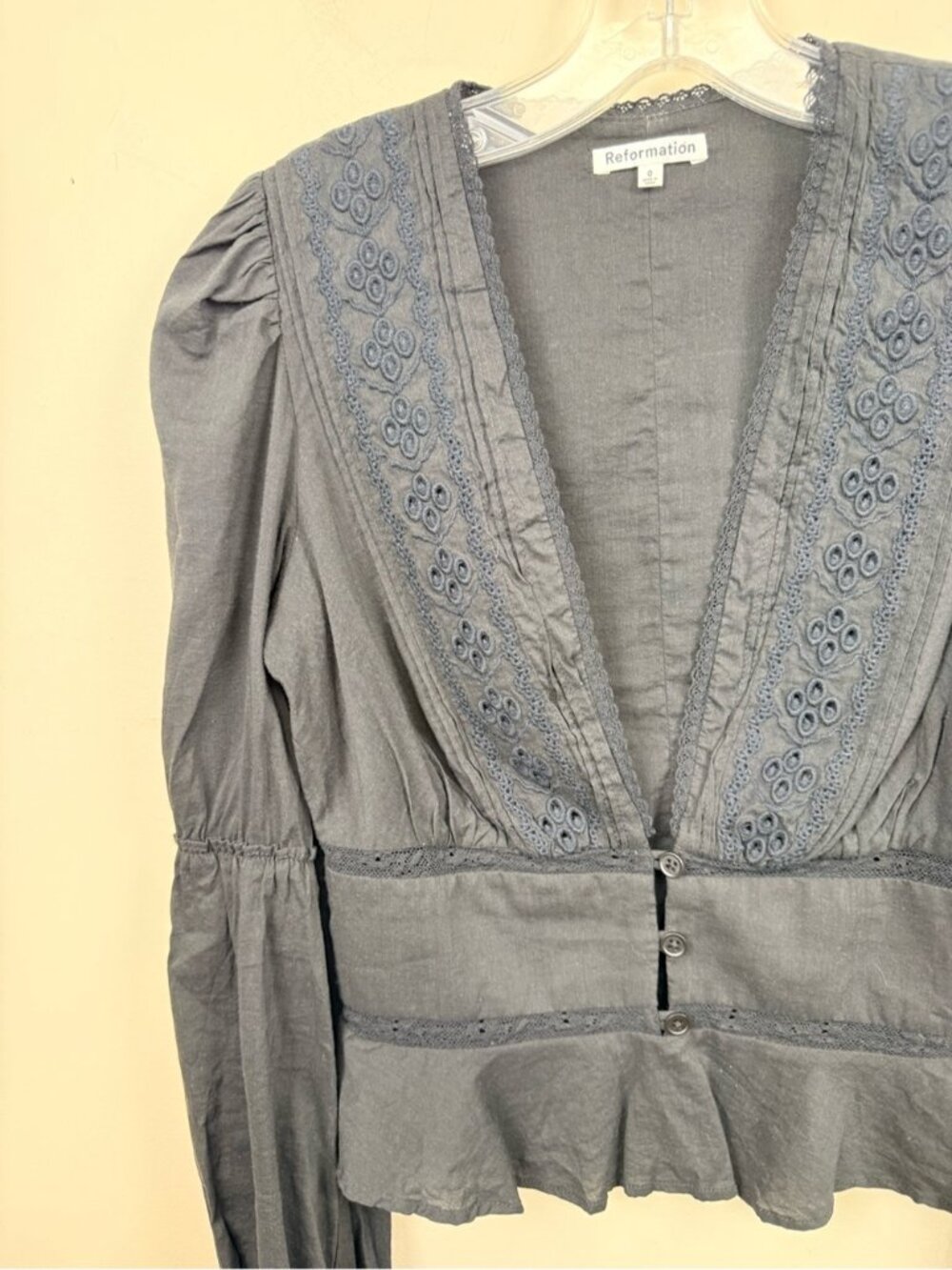 Reformation black Meadowlark Top xs 0 - Picture 8 of 16